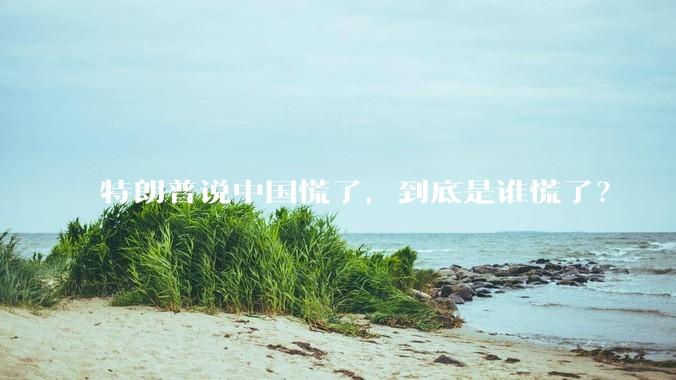 特朗普说中国慌了，到底是谁慌了？